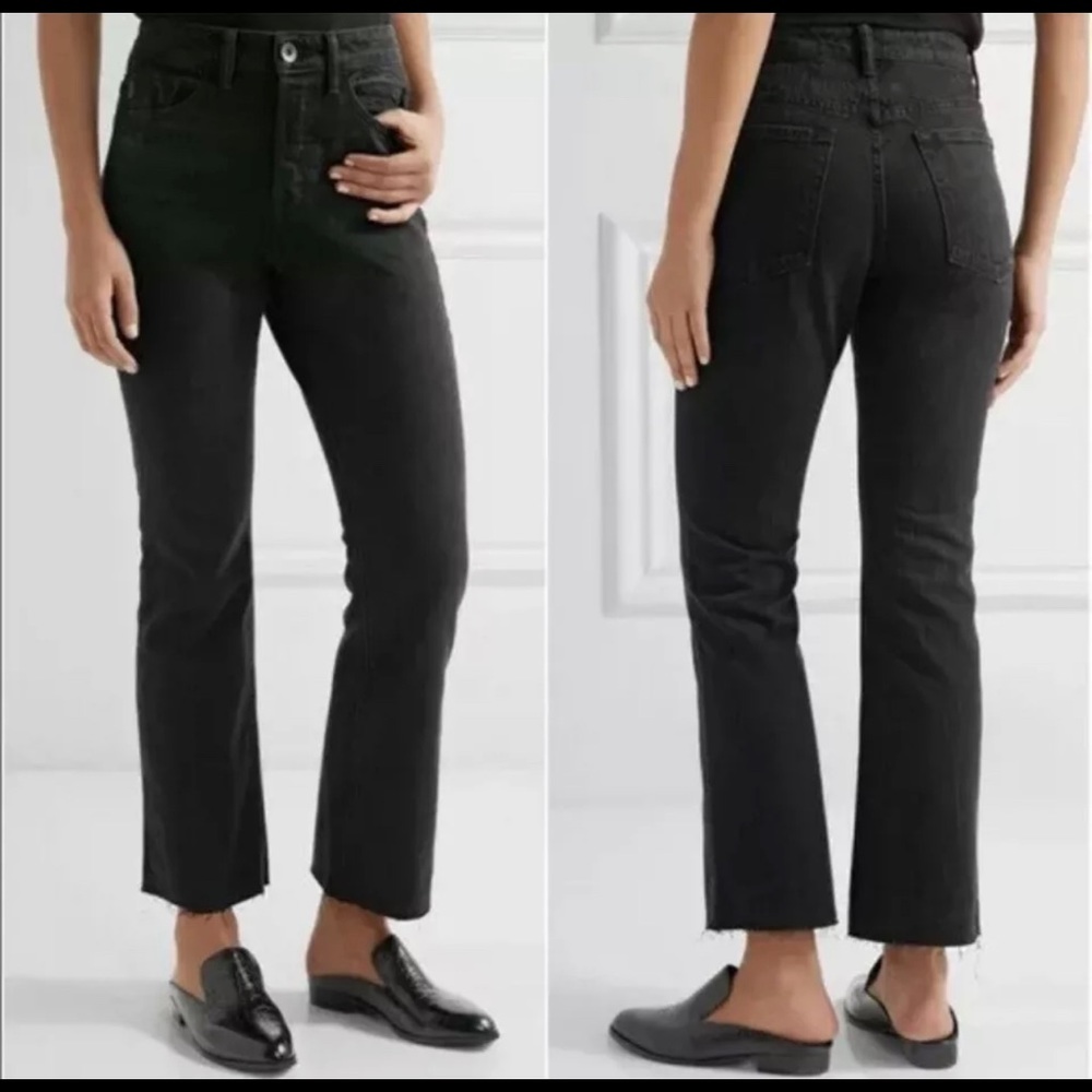 Helmut Lang High Rise Crop Slim - Black Stone - Size 30